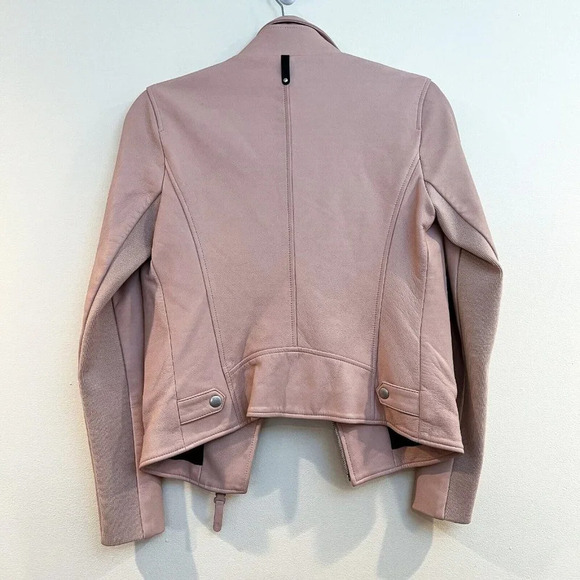 Mackage 100% Leather Light Pink Designer Motorcycle Designer Jacket XS - Picture 6 of 13